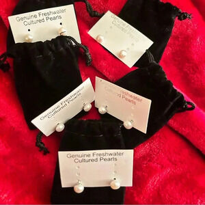 Pearl Earrings Bundle of 5|Bridal Party|Birthday Party|